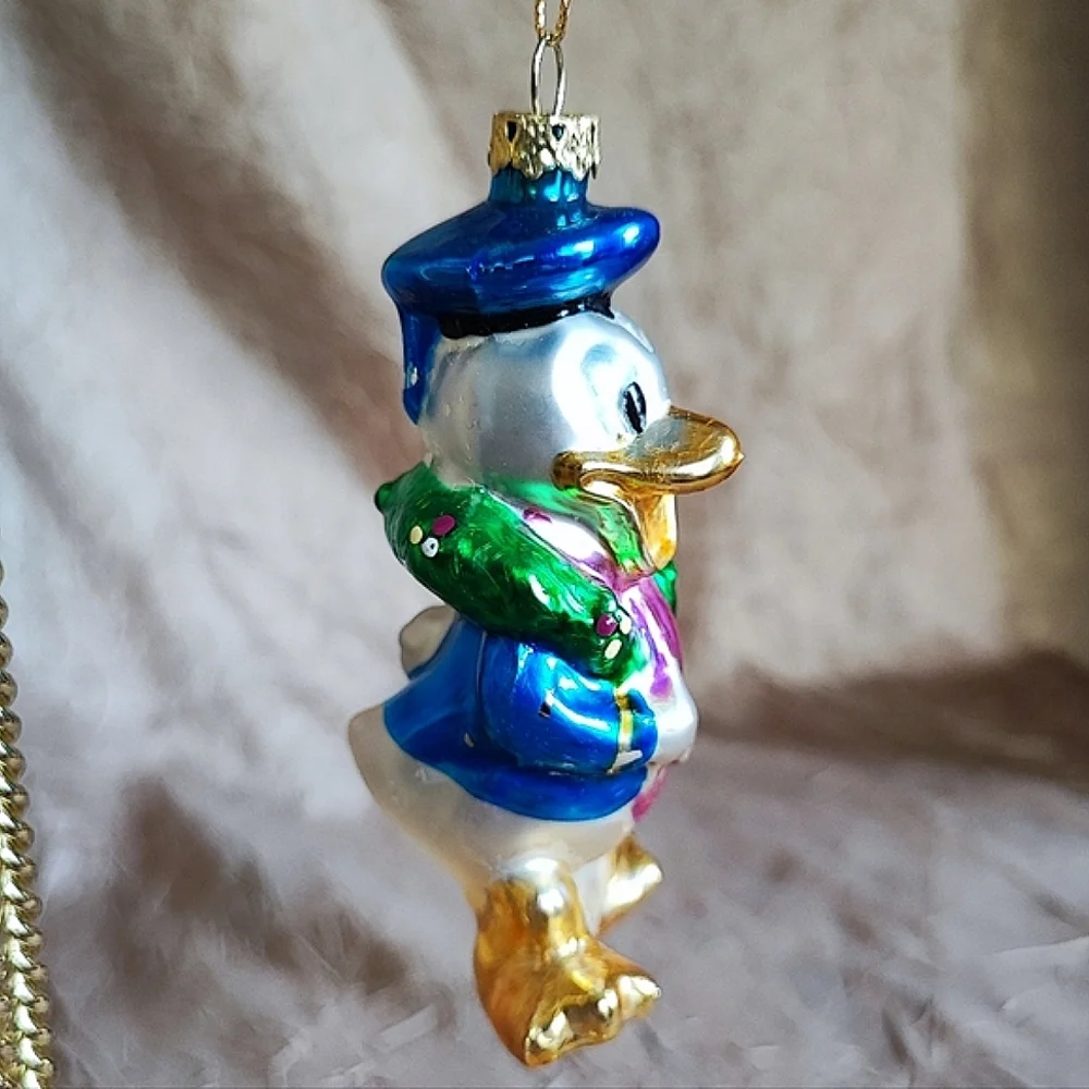 Donald Duck Mercury Blown Glass Figural Disney Vintage Christmas Tree Ornament